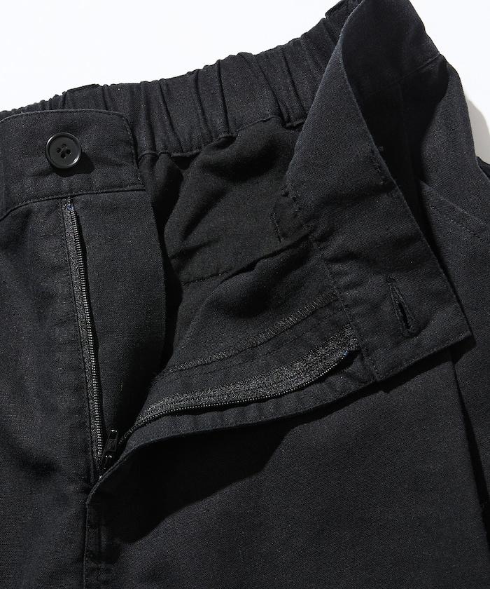 可水洗麻混 休閒短褲