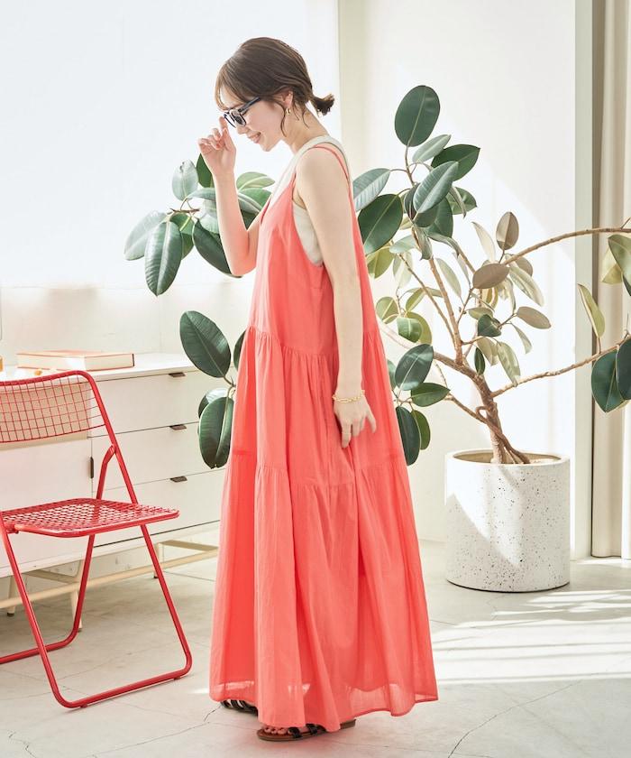 印度風層疊拼接吊帶連衣裙