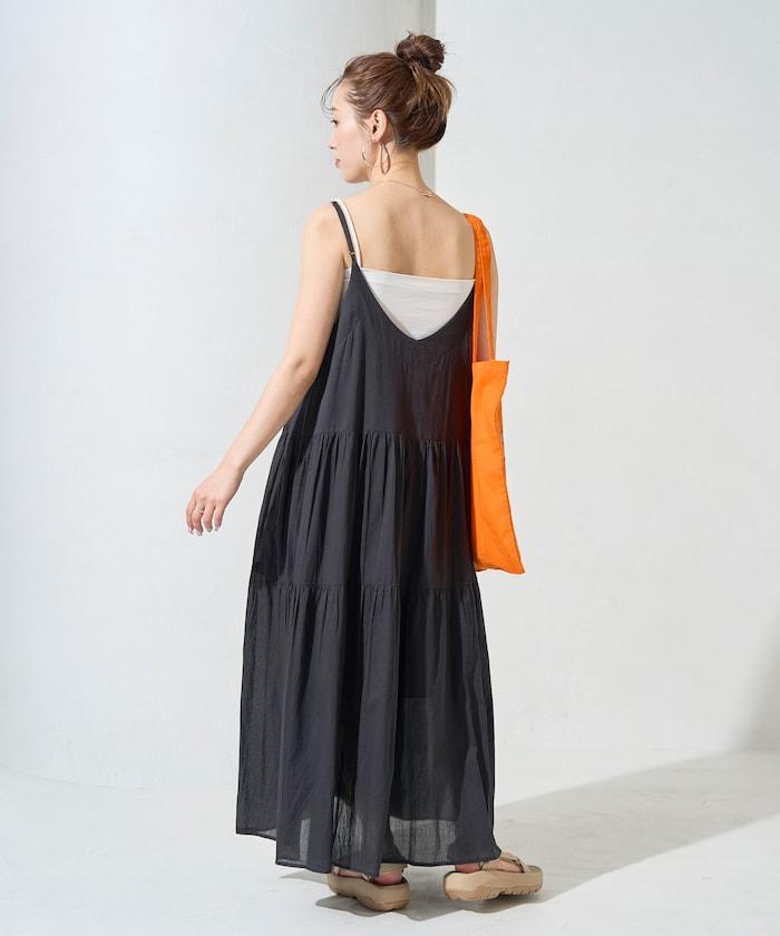 印度風層疊拼接吊帶連衣裙