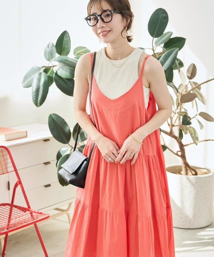 印度風層疊拼接吊帶連衣裙