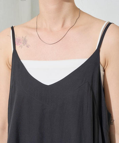 印度風層疊拼接吊帶連衣裙