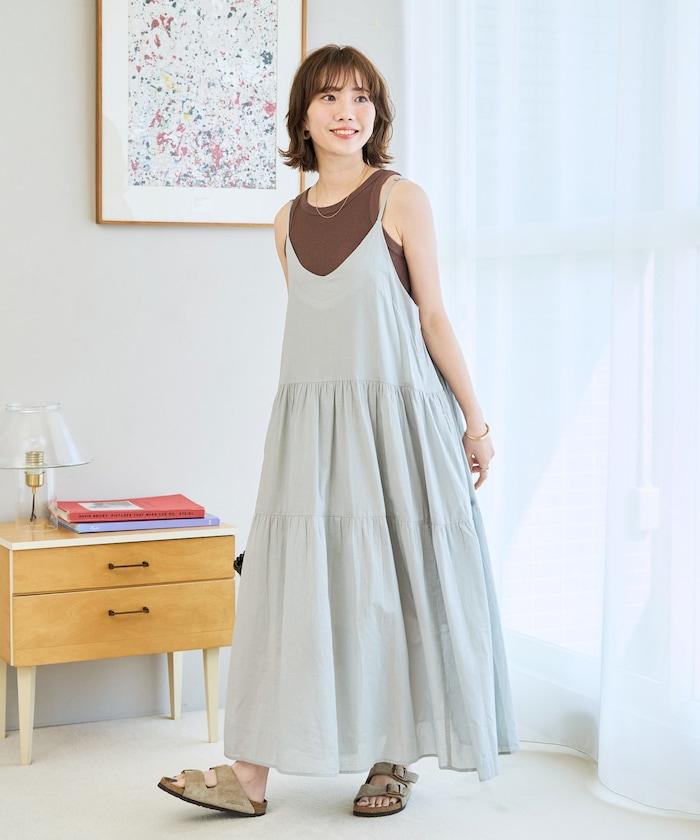 印度風層疊拼接吊帶連衣裙