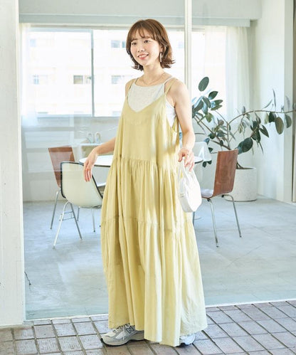 印度風層疊拼接吊帶連衣裙