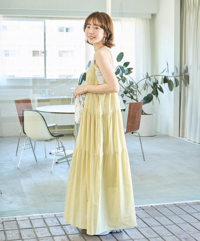 印度風層疊拼接吊帶連衣裙