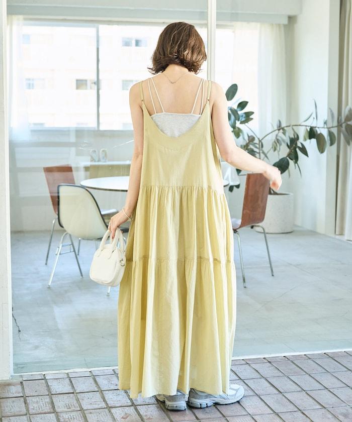 印度風層疊拼接吊帶連衣裙