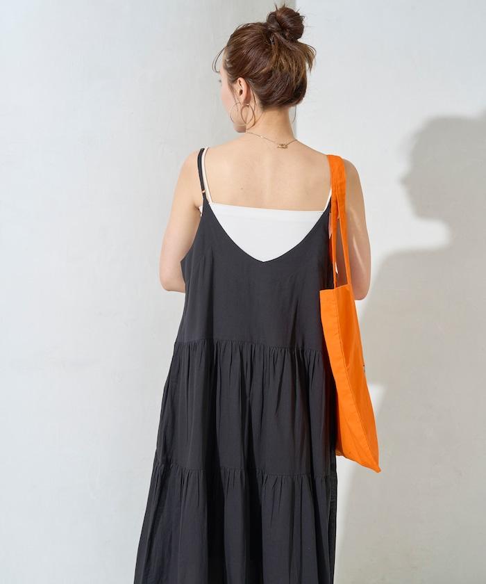 印度風層疊拼接吊帶連衣裙