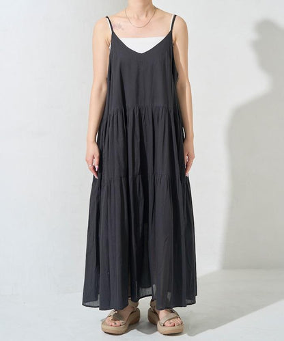 印度風層疊拼接吊帶連衣裙