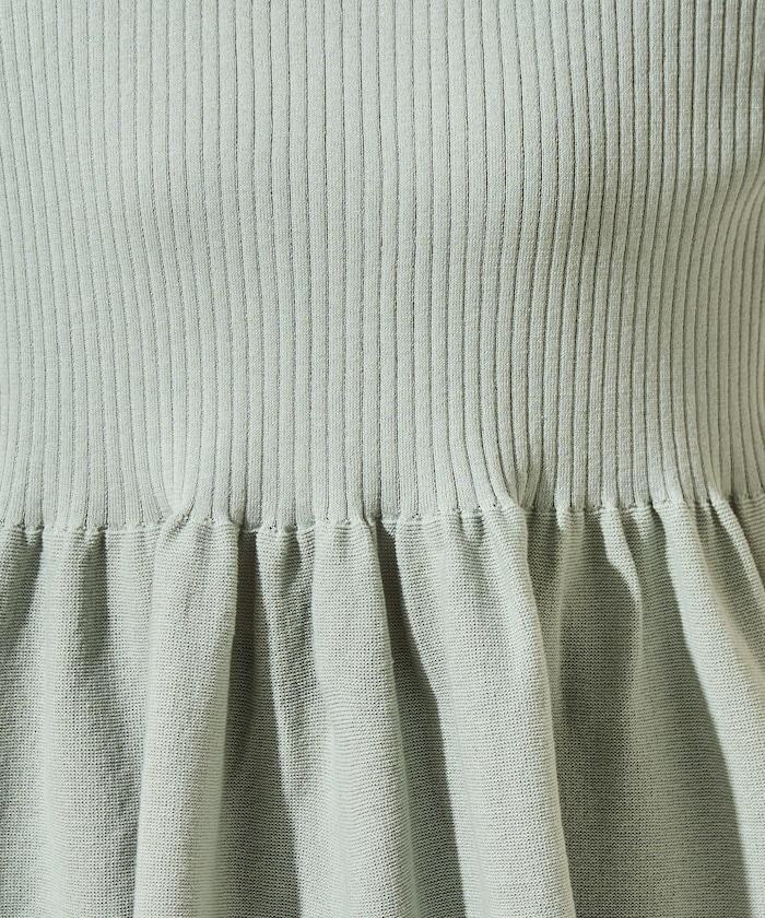 夏季針織短袖荷葉邊上衣