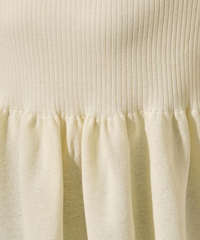 夏季針織短袖荷葉邊上衣