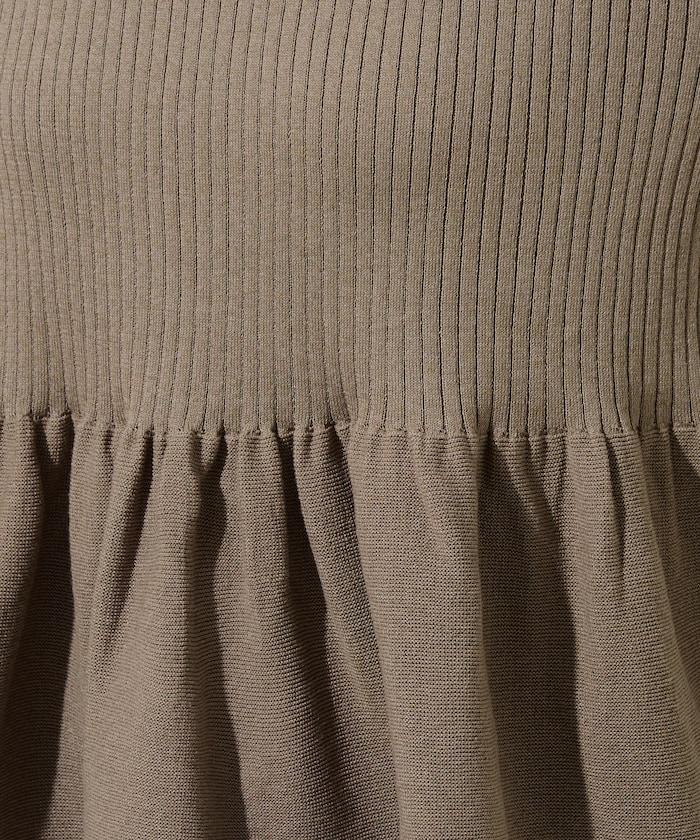 夏季針織短袖荷葉邊上衣