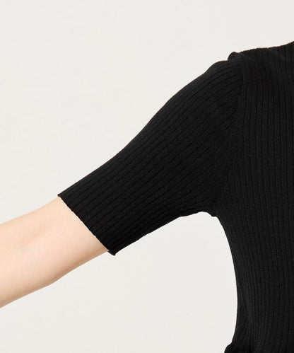 夏季針織短袖荷葉邊上衣