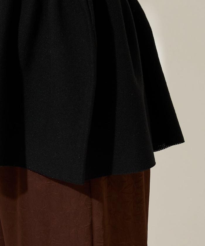 夏季針織短袖荷葉邊上衣