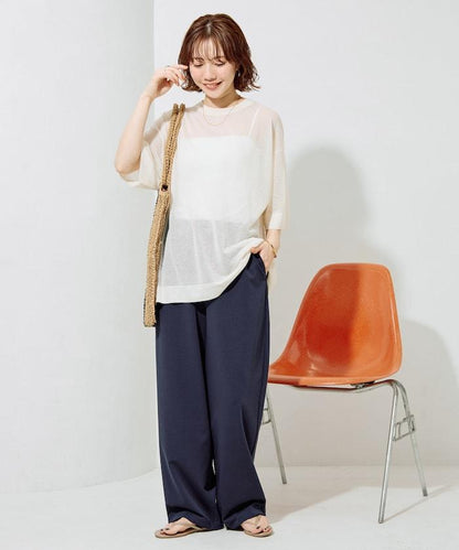 清涼觸感羅馬布褲子