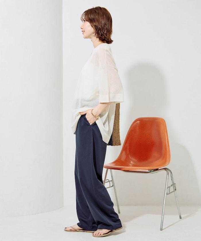 清涼觸感羅馬布褲子