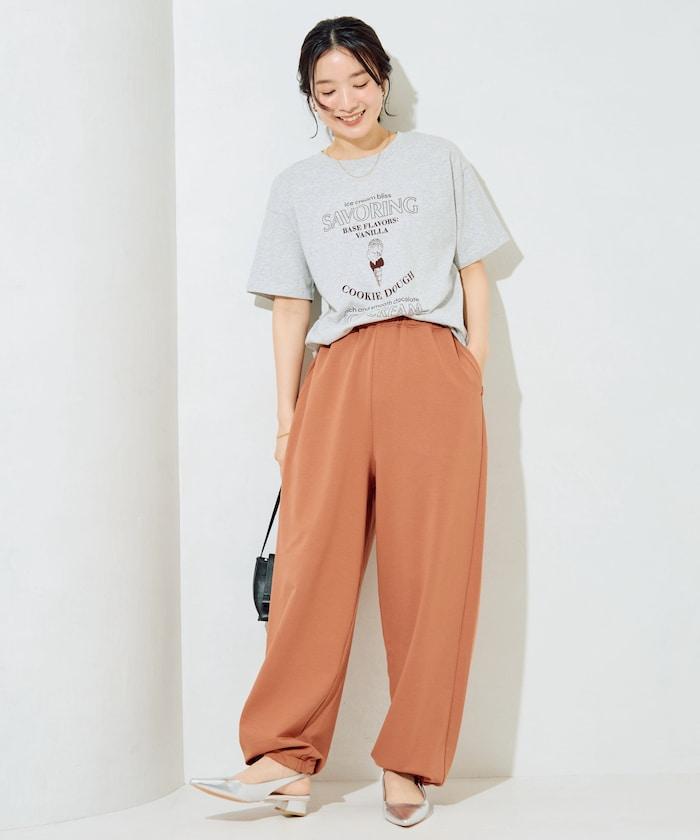 清涼觸感羅馬布褲子