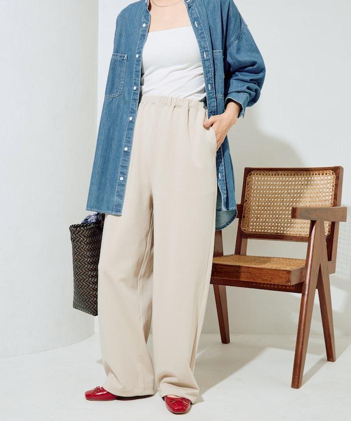 清涼觸感羅馬布褲子