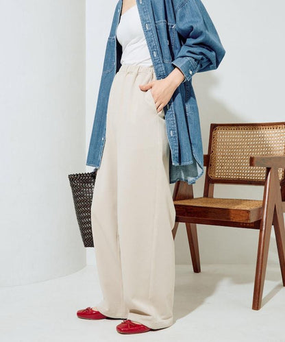 清涼觸感羅馬布褲子