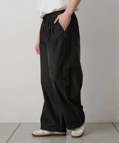 輕薄牛仔鬆緊休閒褲