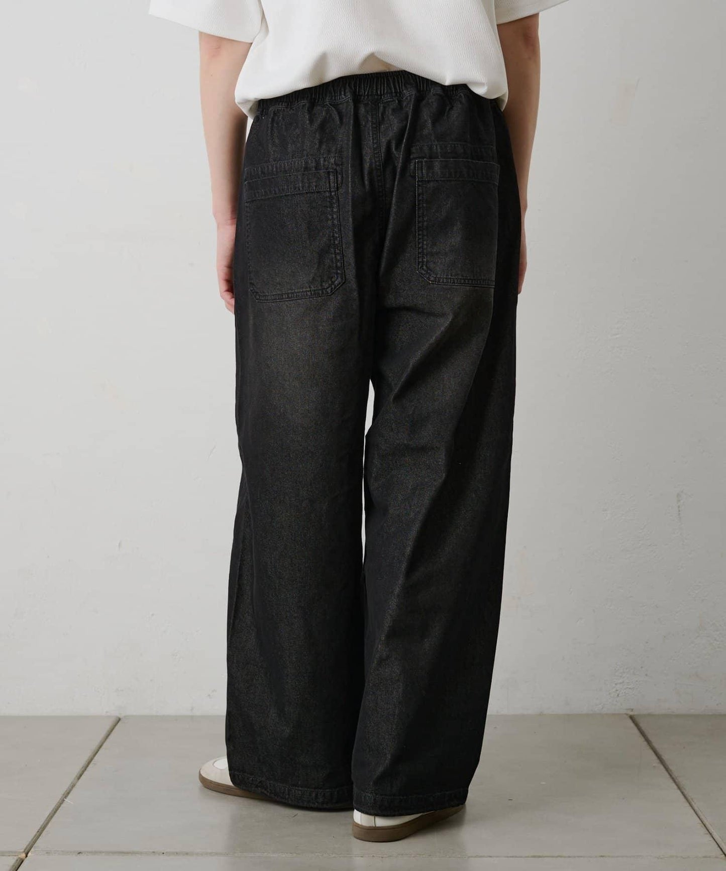 輕薄牛仔鬆緊休閒褲