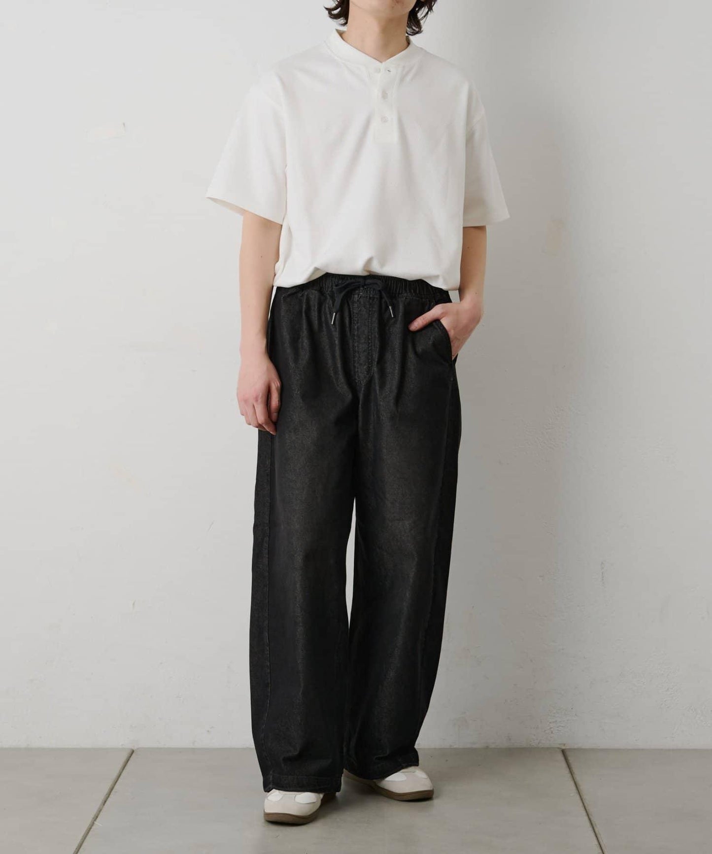 輕薄牛仔鬆緊休閒褲