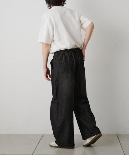 輕薄牛仔鬆緊休閒褲