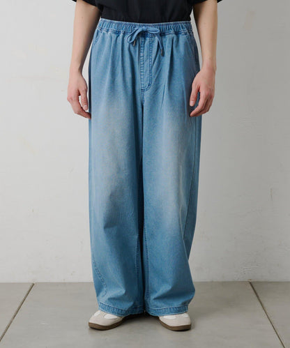 輕薄牛仔鬆緊休閒褲