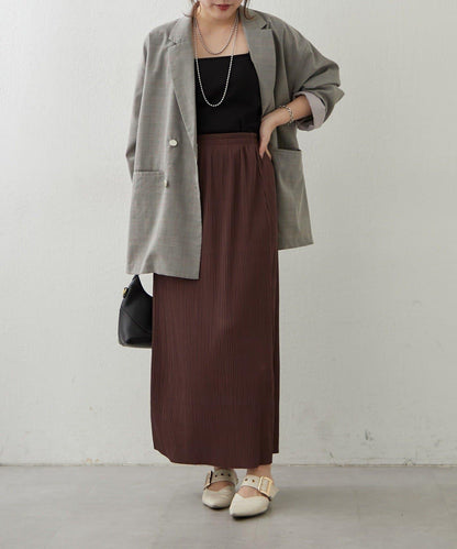 舒適顯瘦羅紋修身半身裙