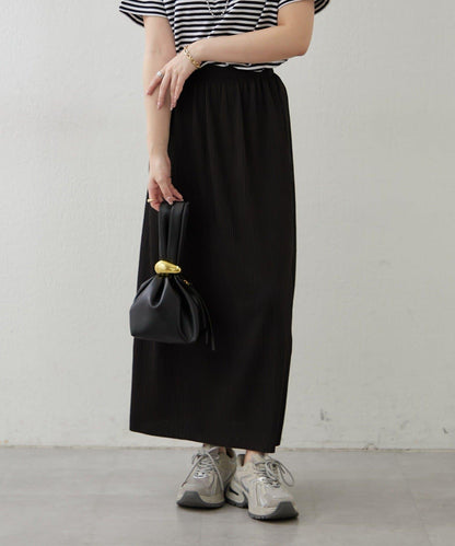 舒適顯瘦羅紋修身半身裙