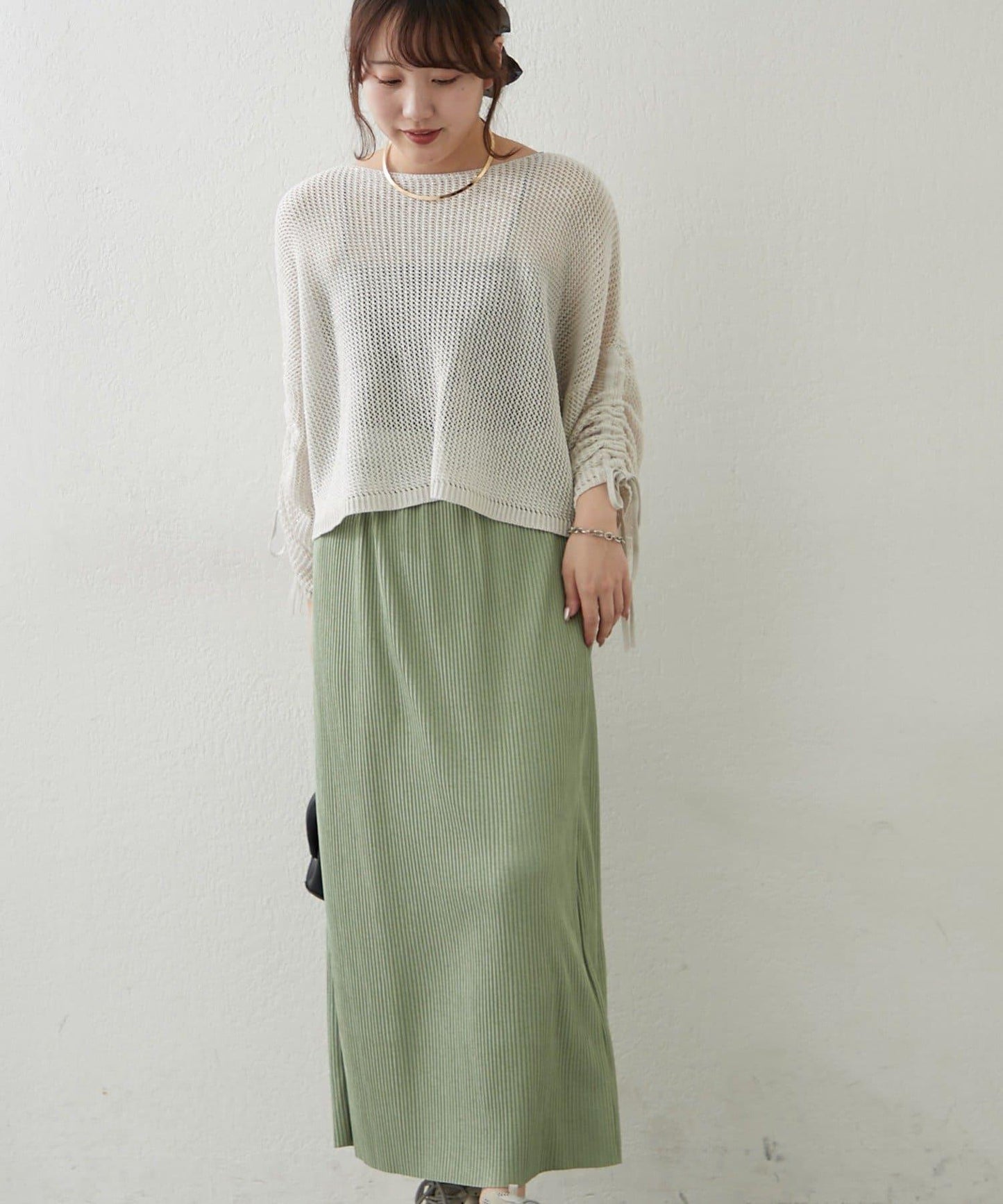 舒適顯瘦羅紋修身半身裙