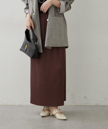 舒適顯瘦羅紋修身半身裙