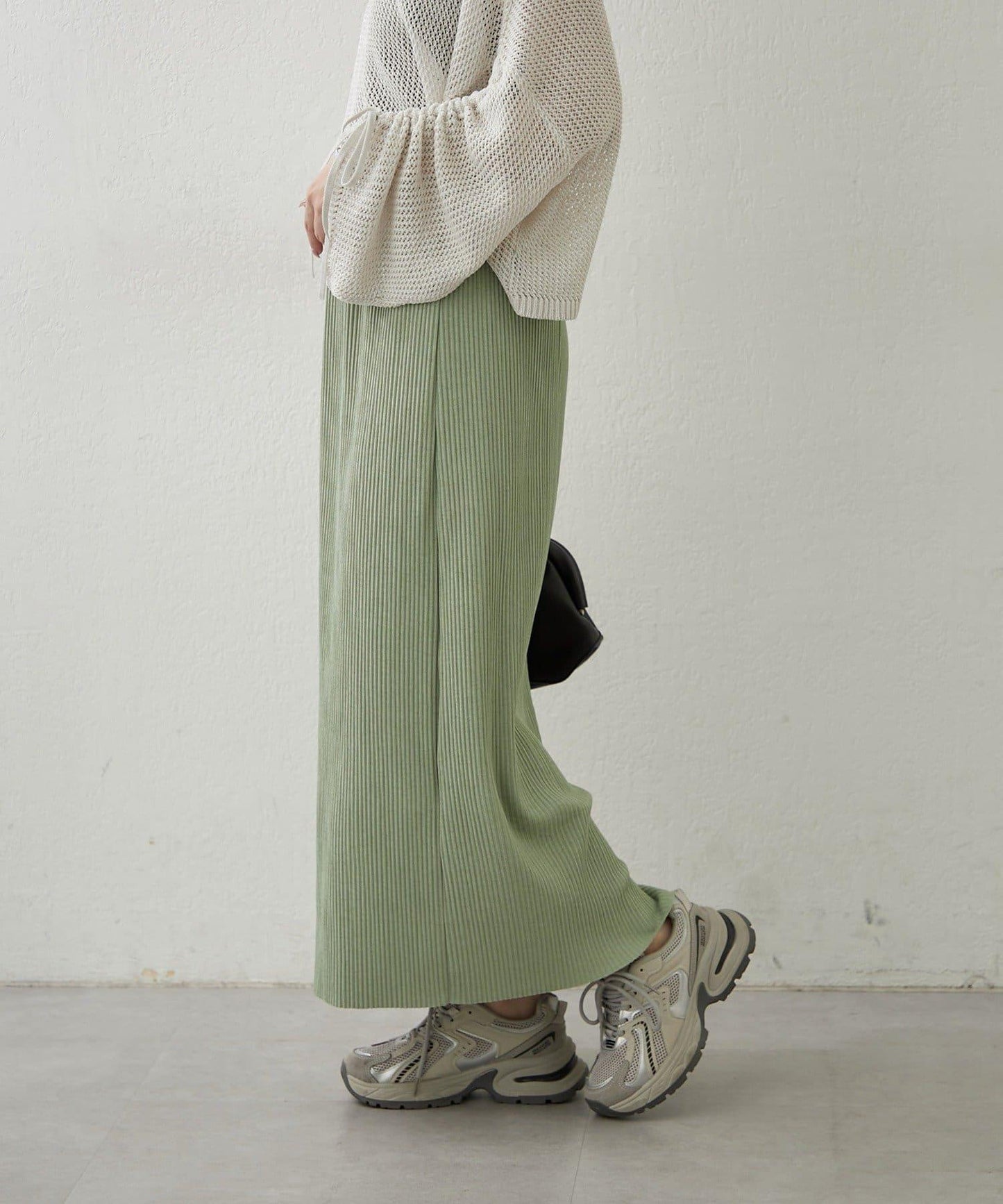 舒適顯瘦羅紋修身半身裙