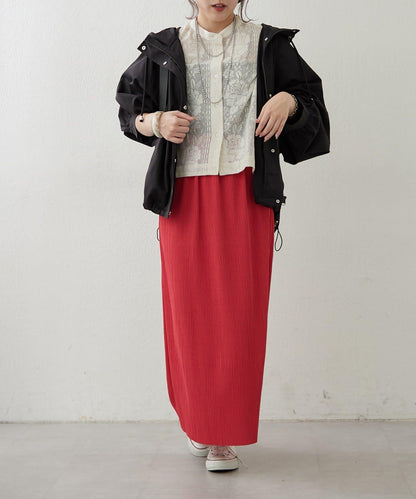 舒適顯瘦羅紋修身半身裙