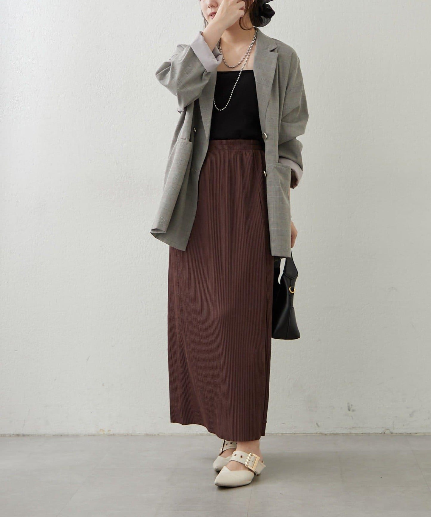 舒適顯瘦羅紋修身半身裙