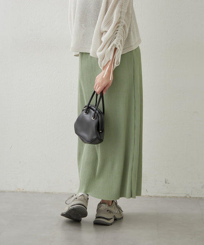 舒適顯瘦羅紋修身半身裙