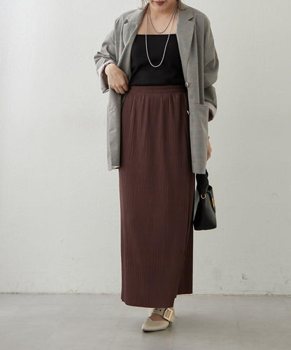 舒適顯瘦羅紋修身半身裙