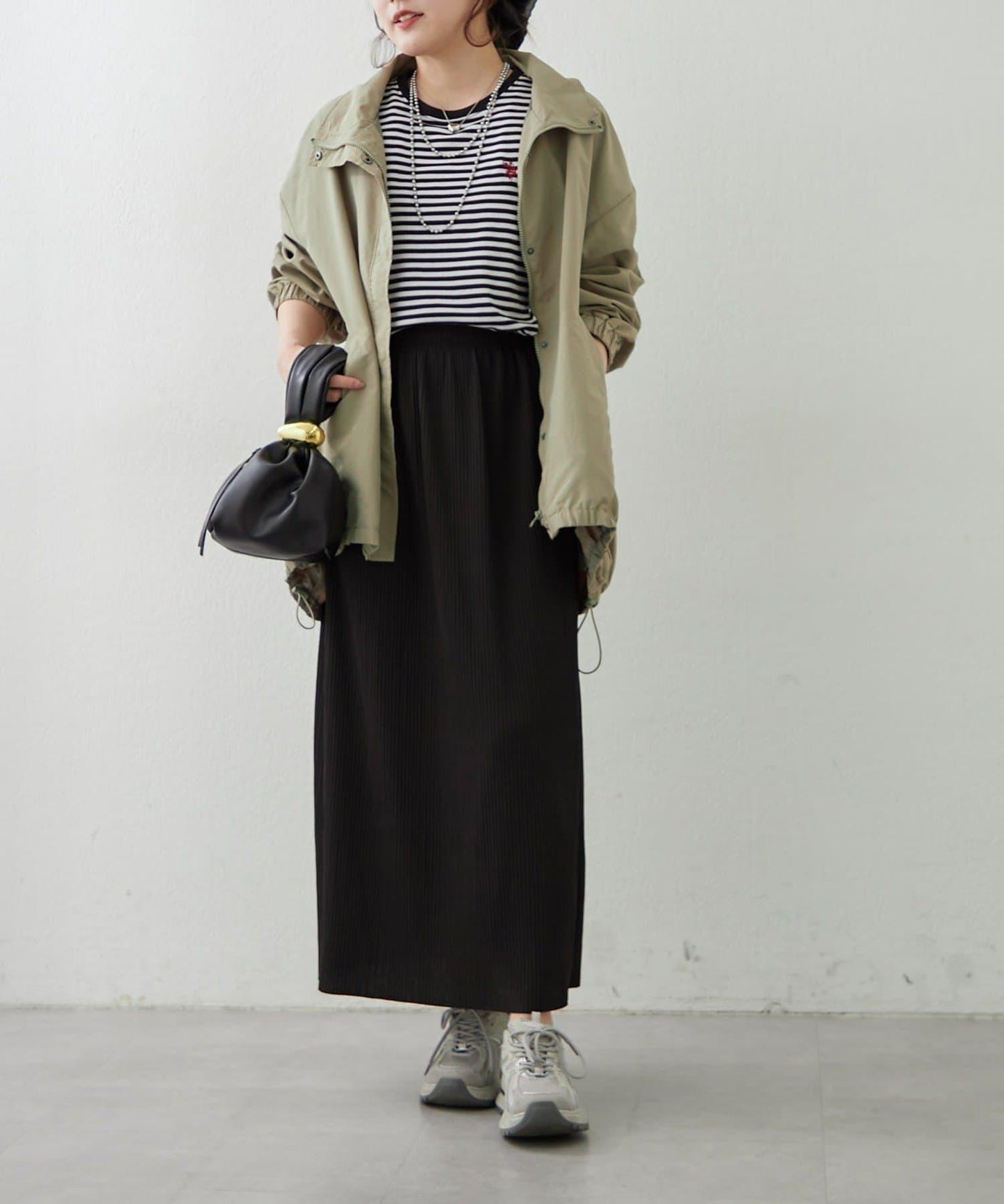 舒適顯瘦羅紋修身半身裙