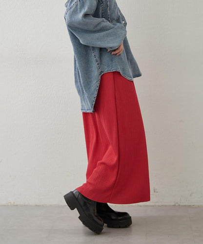 舒適顯瘦羅紋修身半身裙