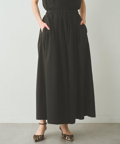 Drawing Numbers 天絲棉交織抽褶半身裙