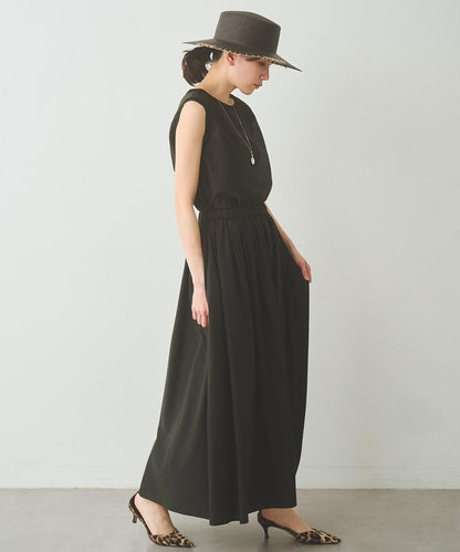 Drawing Numbers 天絲棉交織抽褶半身裙