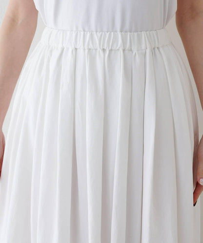 Drawing Numbers 天絲棉交織抽褶半身裙