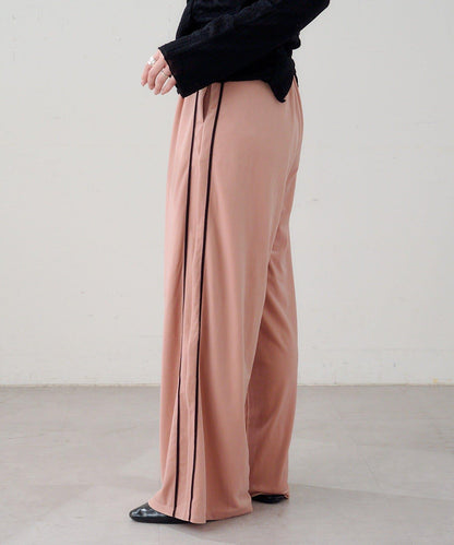 B 天鵝絨側邊條紋褲