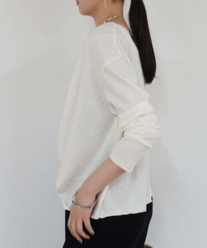 2way 裹身設計 輕薄透紗 套頭上衣