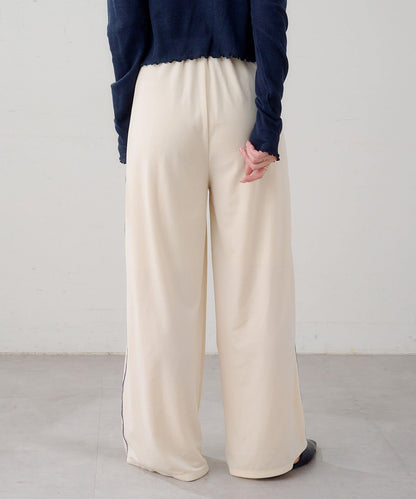 B 天鵝絨側邊條紋褲