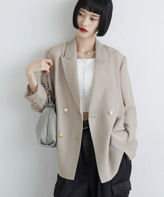 網眼雙排扣西裝外套