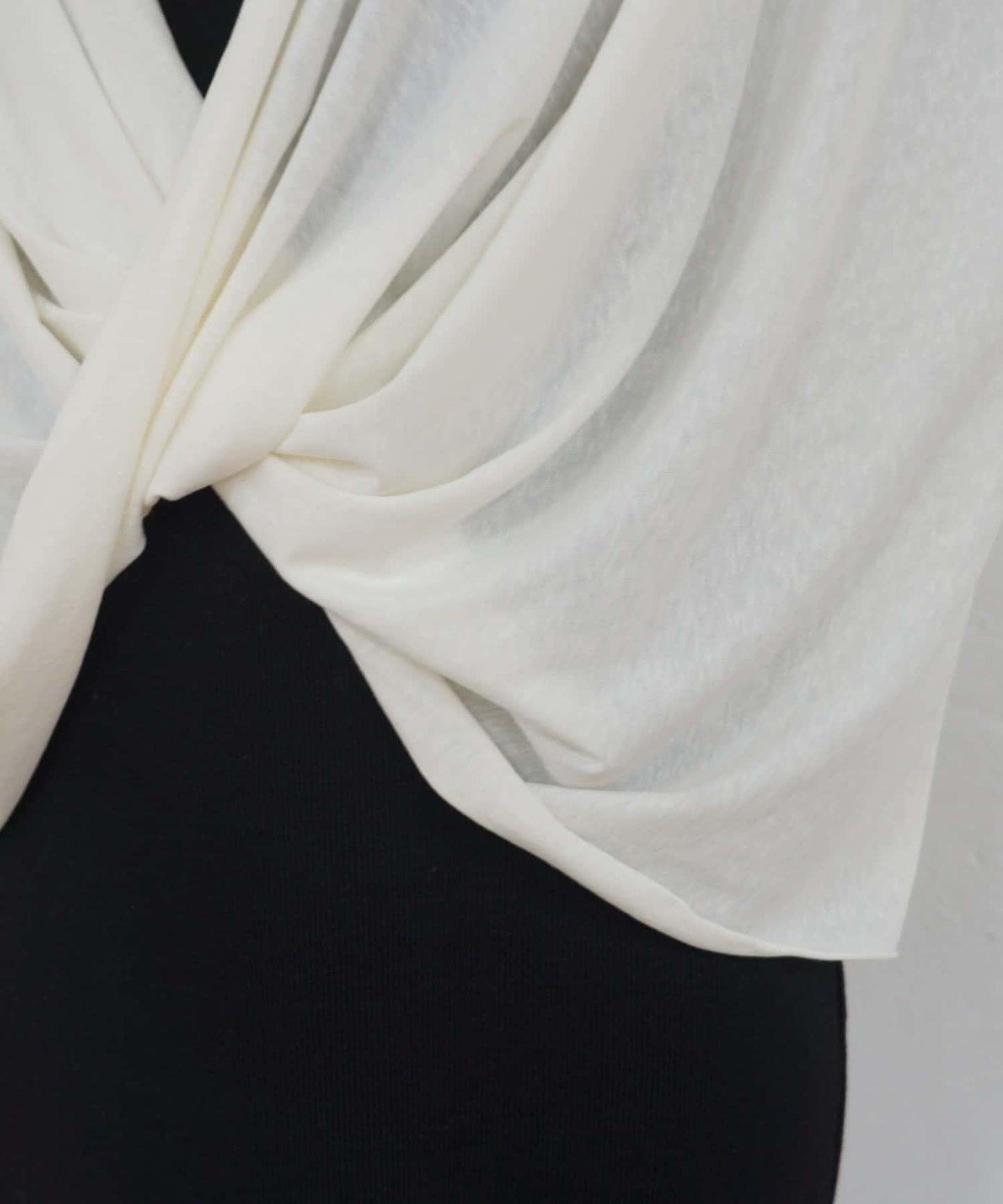 2way 裹身設計 輕薄透紗 套頭上衣