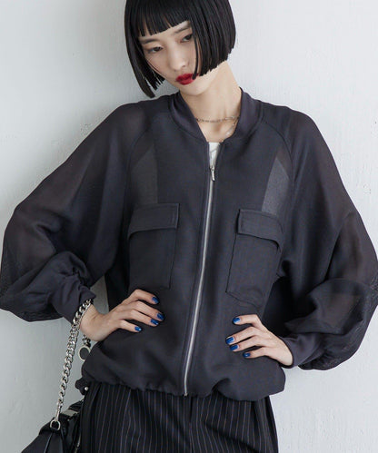 網眼拉鍊夾克外套