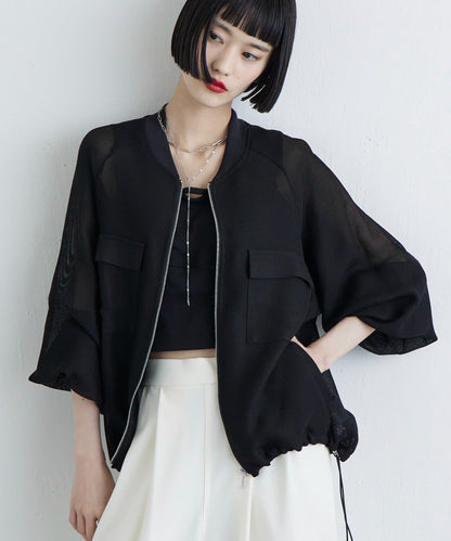 網眼拉鍊夾克外套