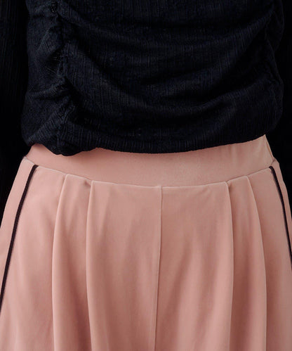 B 天鵝絨側邊條紋褲