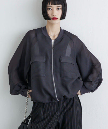 網眼拉鍊夾克外套