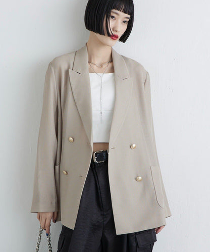 網眼雙排扣西裝外套